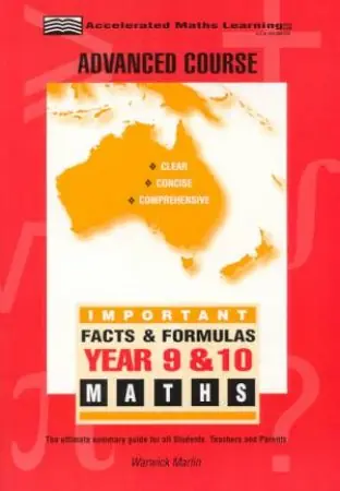 Important Facts & Formulas Year 9 & 10 Maths Advanced Genuine