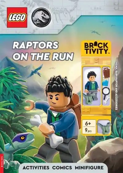 Next Day Delivery LEGO® Jurassic WorldT: Raptors on the Run Activity Book (With Kenji Minifigure, Baby Raptor and Accessories)