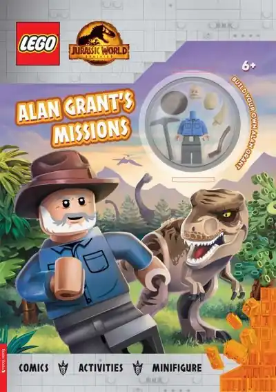Free Shipping LEGO® Jurassic WorldT: Alan Grant's Missions: Activity Book With Alan Grant Minifigure