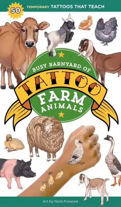 Low Price Busy Barnyard of Tattoo Farm Animals