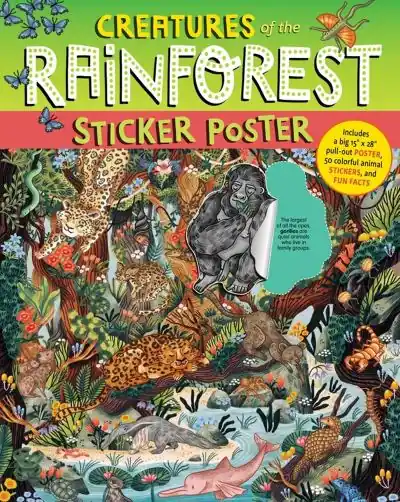 Creatures of the Rainforest Sticker Poster High Quality